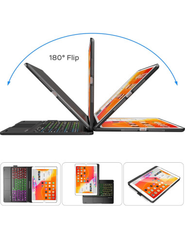 Funda NOKBABO para iPad 9 Gen con Teclado y Touchpad 360