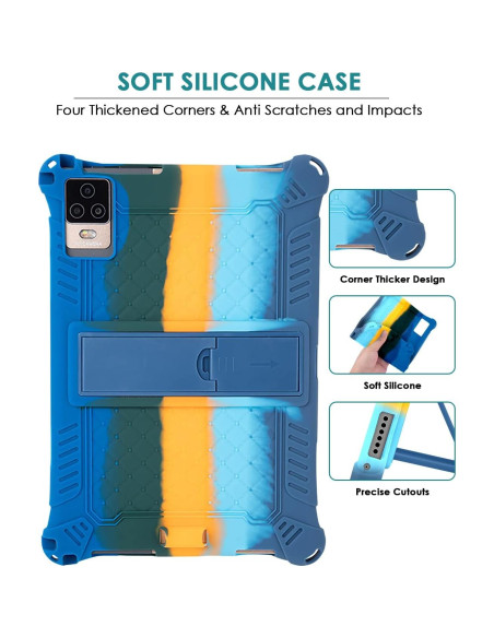 Funda de Silicona DETUOSI para Tableta 10.1" Azul Oscuro Funda de Silicona DETUOSI para Tableta 10.1" Azul Oscuro