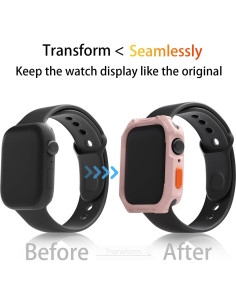 Funda TPU Rosa para Apple Watch 44/45mm SDOCEBF a Prueba de Golpes 2