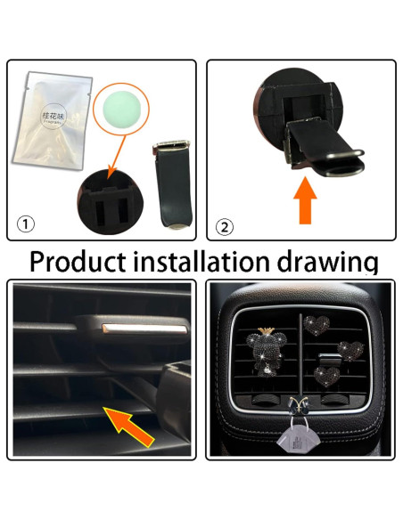 Clips de Ventilación para Auto Jowxsx - 4 Pcs Difusores de Aire Clips de Ventilación para Auto Jowxsx - 4 Pcs Difusores de Aire