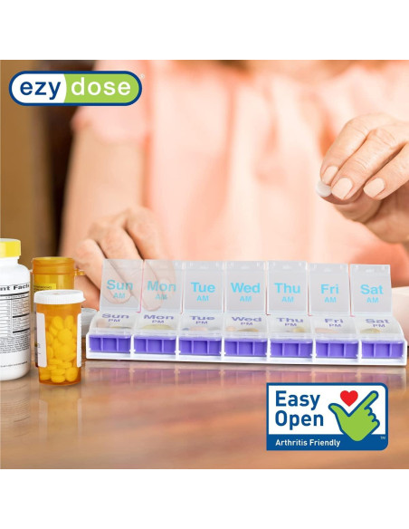 Planificador Semanal de Pastillas Ezy Dose XL 7 Días - Botón Presión Planificador Semanal de Pastillas Ezy Dose XL 7 Días - Botón Presión