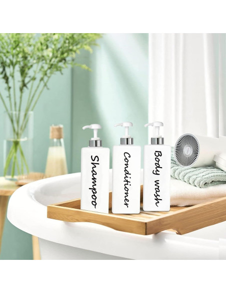 Dispensador de Champú y Acondicionador DIDROOM - Juego de 3 Botellas 622ml Dispensador de Champú y Acondicionador DIDROOM - Juego de 3 Botellas 622ml