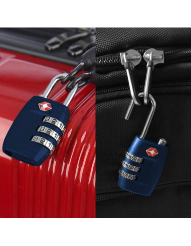 Candado de Combinación DanziX TSA + 4 Tethers Acero Inoxidable
