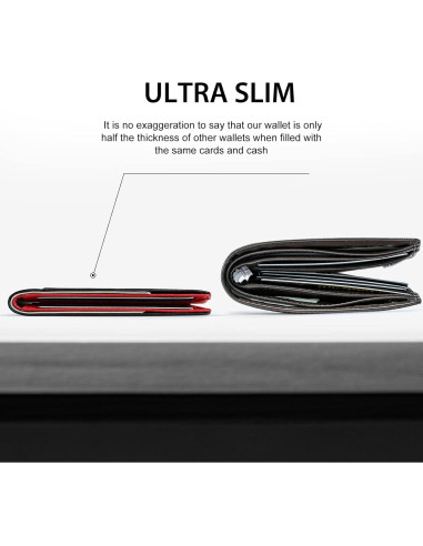 Cartera Slim GSOIAX para Hombre con Bloqueo RFID de Cuero