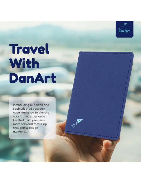 Funda Protectora de Pasaporte DanArt Azul Marino Delgado Funda Protectora de Pasaporte DanArt Azul Marino Delgado