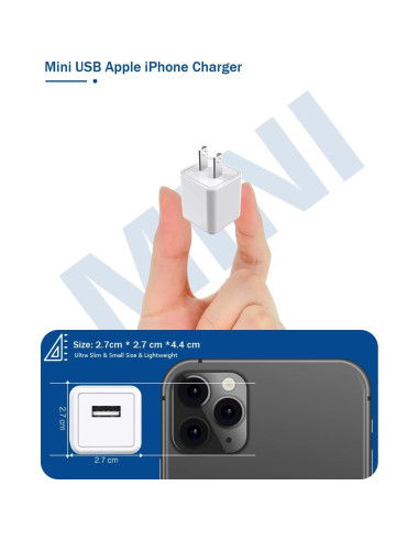 Cargador iPhone 2Pack 6FT USB a Lightning Carga Rápida