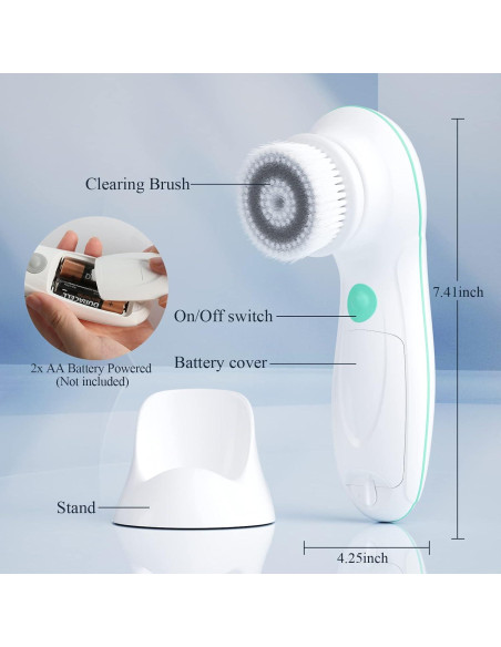Cepillo Facial Eléctrico TOUCHBeauty TB-0759D 3 Cabezas IPX5 Cepillo Facial Eléctrico TOUCHBeauty TB-0759D 3 Cabezas IPX5