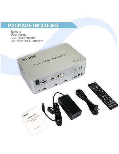 Controlador de Pared de Video Expert Connect 4K 60Hz 4-Canal