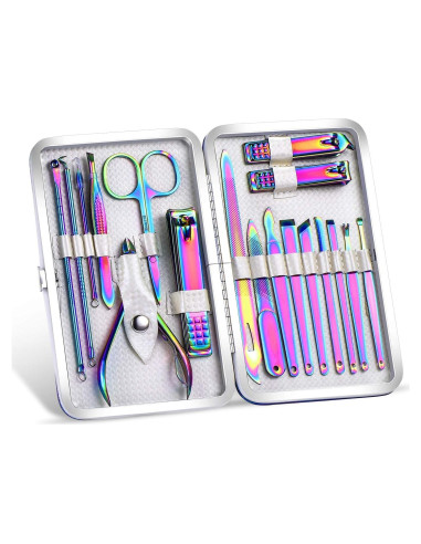 Kit de Manicura Arcoíris 18 Pcs SFYDOM - Accesorios de Cuidado