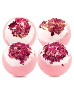Set de 4 Bombas de Baño KASTU con Flores Secas y Aceites Esenciales