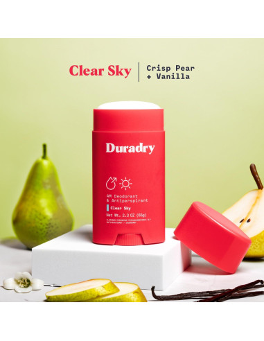 Desodorante Antitranspirante Duradry Cielo Claro 91g - Pera y Vainilla
