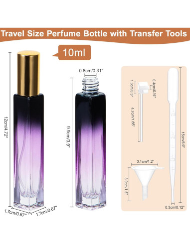 Set de 5 Botellas de Perfume Rellenables Beomeen 10ML Vidrio