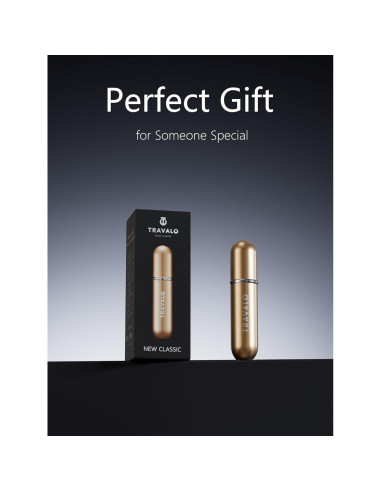 Atomizador de Perfume Recargable A Travalo Nuevo Clásico 5ml Dorado