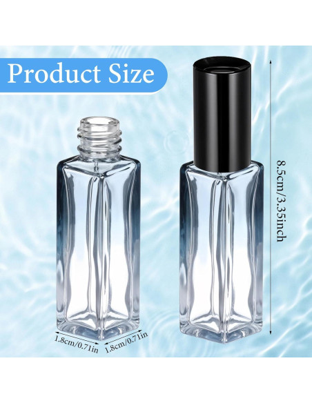 5 Botellas de Spray de Perfume Reutilizables Qianyu 10ml Azul 5 Botellas de Spray de Perfume Reutilizables Qianyu 10ml Azul
