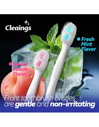 Cepillos de Dientes Desechables Mini Sabor Menta - 20 Pcs