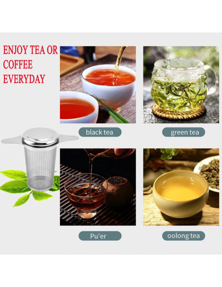 Colador de Té de Malla Fina Amlits - Acero Inoxidable, 2 Piezas Colador de Té de Malla Fina Amlits - Acero Inoxidable, 2 Piezas