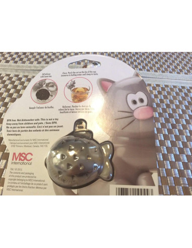 Infusor de Té Joie Meow Gato Acero Inoxidable Libre BPA
