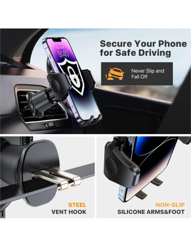 Soporte para Teléfono de Coche Miracase Universal Negro