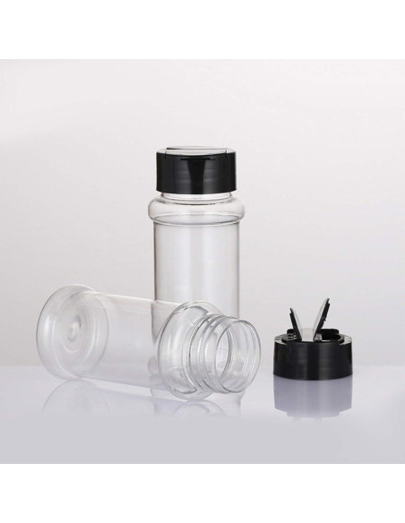FEOOWV 12 Tarros Plásticos para Especias 100ml con Tapa Doble FEOOWV 12 Tarros Plásticos para Especias 100ml con Tapa Doble