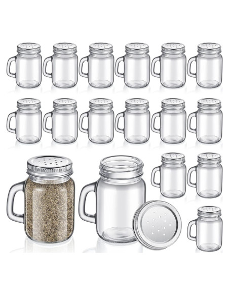 12 Tarros de Vidrio para Sal y Pimienta Tessco 120 ml 12 Tarros de Vidrio para Sal y Pimienta Tessco 120 ml