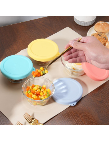 8 Tapas de Silicona Viotiin para Tazas de 180ml - A prueba de Fugas