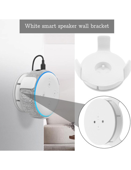 Soporte de Pared SG Store para Echo Dot 3/4 Blanco Soporte de Pared SG Store para Echo Dot 3/4 Blanco