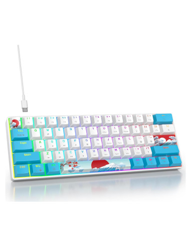 Teclado Mecánico RGB 60% CDTech con Teclas PBT y Rojo