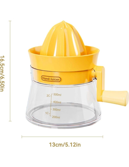 Exprimidor Manual NIUNIUAMY 500ml con Filtro y Medidor Exprimidor Manual NIUNIUAMY 500ml con Filtro y Medidor