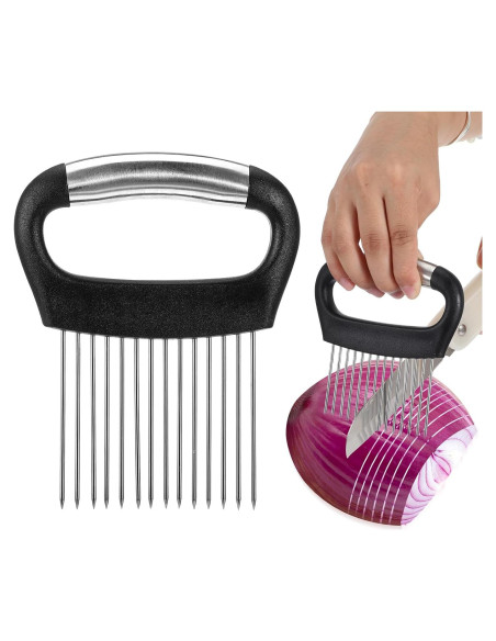 Cortador de Cebolla AOZUO de Acero Inoxidable Antideslizante Cortador de Cebolla AOZUO de Acero Inoxidable Antideslizante