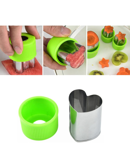 Juego de 9 Piezas para Cortar Frutas N-KONGJIAN Acero Inoxidable Juego de 9 Piezas para Cortar Frutas N-KONGJIAN Acero Inoxidable