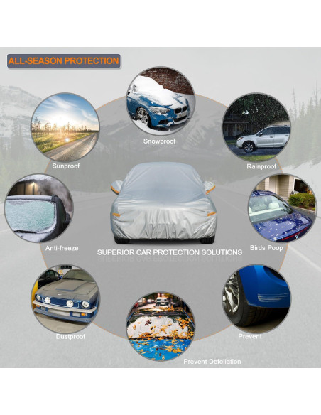 Cubierta de Coche Kayme 6 Capas Impermeable para Sedán Cubierta de Coche Kayme 6 Capas Impermeable para Sedán