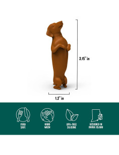 Tapón de Botella de Silicona Dachshund Genuine Fred 7.62 cm 2