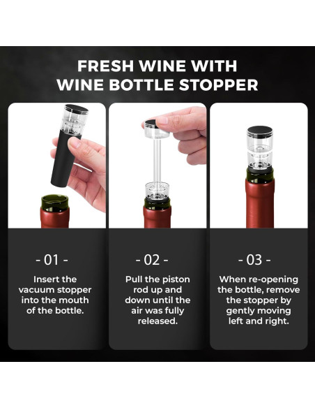 Juego Enfriador de Vino Vinenco 7 en 1 con Aerador y Tapón Juego Enfriador de Vino Vinenco 7 en 1 con Aerador y Tapón