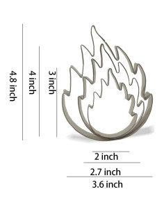Conjunto de Cortadores de Galletas Keewah Llama de Fuego - 3 Piezas - Acero Inoxidable 2