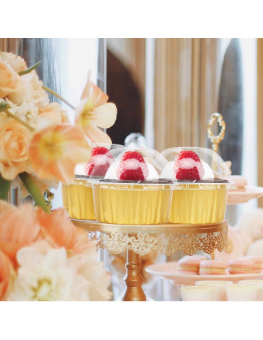 Forros de Cupcake Desechables Free-Air 5oz con Tapas - 50 Unidades