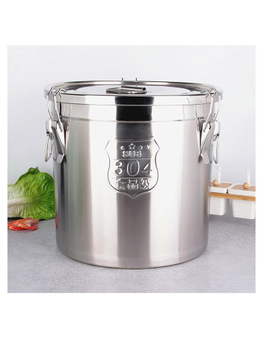 Contenedor Hermético Acero Inoxidable 6L CNCEST con Tapa