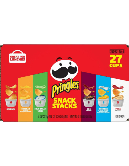Pringles Papas Crujientes en Taza - Paquete Variado 27 Unidades Pringles Papas Crujientes en Taza - Paquete Variado 27 Unidades