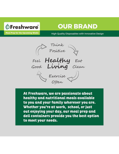 Contenedores de Almacenamiento Freshware 50 Set 8 oz Herméticos