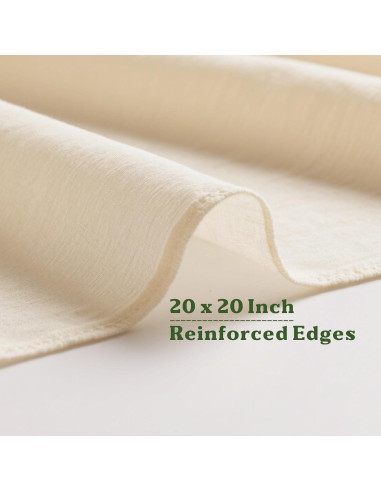 Paños de Queso 4 Pack 100% Algodón Grado Alimenticio 51x51 cm
