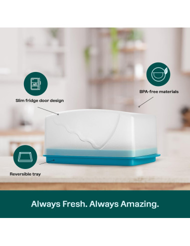 Mantequera Tupperware Impressions Verde Azulado 0.45kg