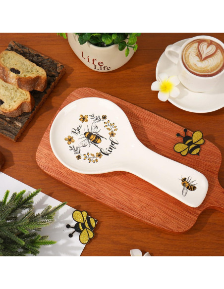Soporte para Cucharas de Cerámica FYSUIMU Diseño Abeja 24 cm Soporte para Cucharas de Cerámica FYSUIMU Diseño Abeja 24 cm