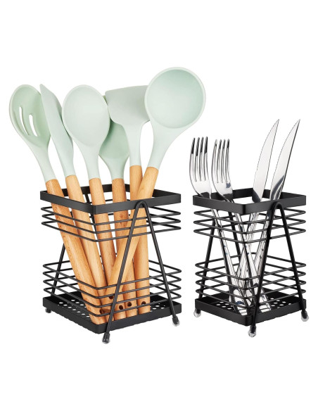 Soporte de Utensilios RedCall para Encimera Negro Mate - 2 Piezas Soporte de Utensilios RedCall para Encimera Negro Mate - 2 Piezas