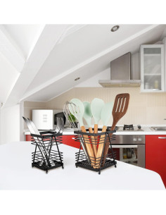 Soporte de Utensilios RedCall para Encimera Negro Mate - 2 Piezas 2