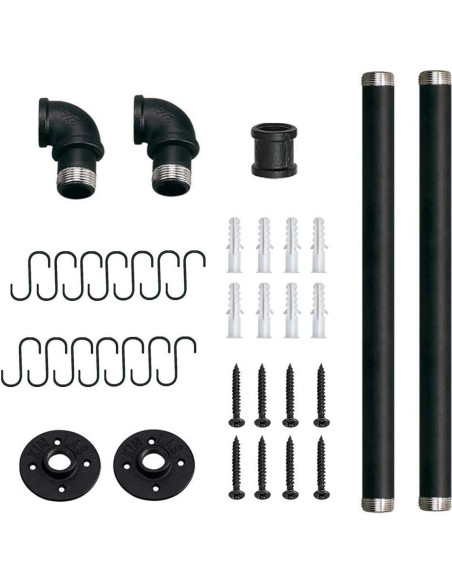 Estante Colgante para Ollas Toplife 80 cm Negro, Alta Resistencia Estante Colgante para Ollas Toplife 80 cm Negro, Alta Resistencia