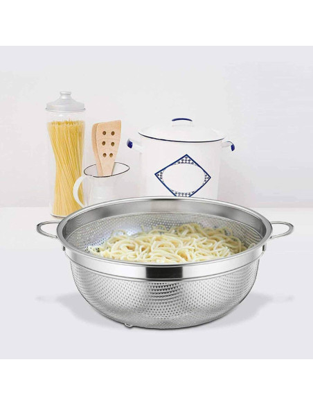Colador de Acero Inoxidable TeamFar 3qt Micro-perforado Colador de Acero Inoxidable TeamFar 3qt Micro-perforado