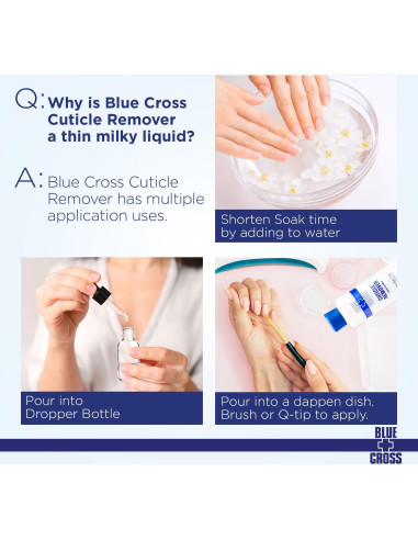 Removedor de Cutículas Líquido Blue Cross 170g - Suavizante Profesional