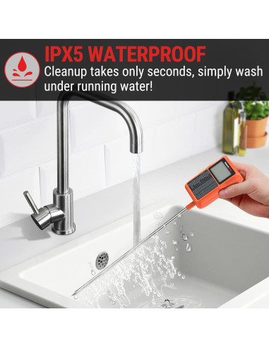 Termómetro Digital para Caramelo ThermoPro TP510 a Prueba de Agua