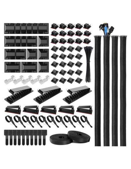 OneLeaf Kit de Gestión de Cables 183 Piezas Organizador OneLeaf Kit de Gestión de Cables 183 Piezas Organizador