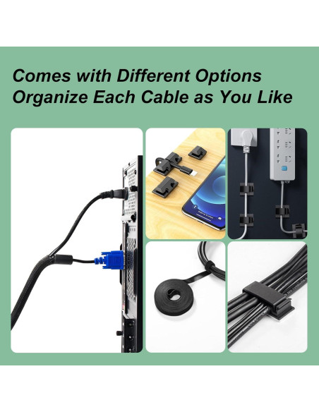 OneLeaf Kit de Gestión de Cables 183 Piezas Organizador OneLeaf Kit de Gestión de Cables 183 Piezas Organizador