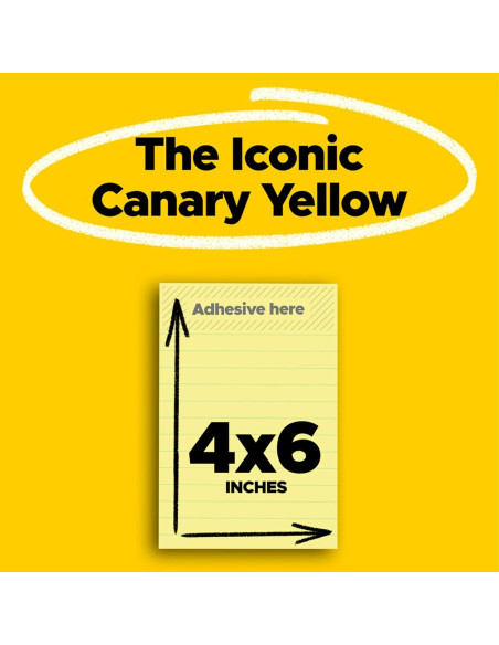 Notas Adhesivas Post-it Amarillo Canario 10.16x15.24 cm 5 Blocs Notas Adhesivas Post-it Amarillo Canario 10.16x15.24 cm 5 Blocs
